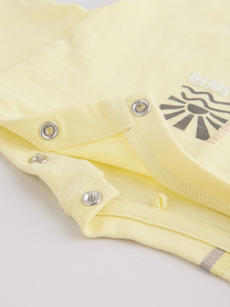 Mono/Fluro Yellow Palms Tops and Shorts Baby Set 6 Piece (0mths-2yrs)