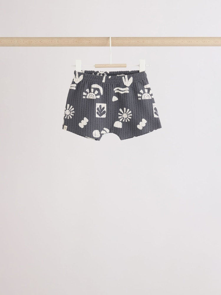 Mono/Fluro Yellow Palms Tops and Shorts Baby Set 6 Piece (0mths-2yrs)