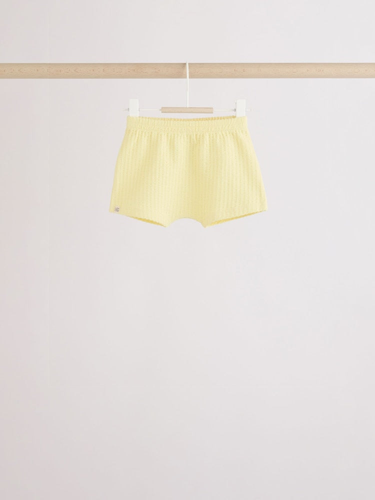 Mono/Fluro Yellow Palms Tops and Shorts Baby Set 6 Piece (0mths-2yrs)