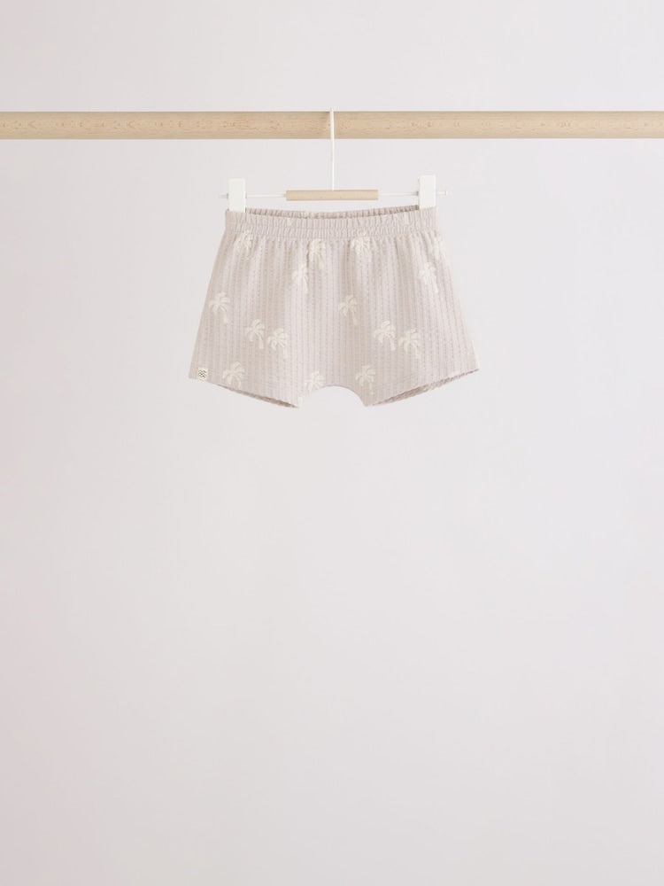 Mono/Fluro Yellow Palms Tops and Shorts Baby Set 6 Piece (0mths-2yrs)