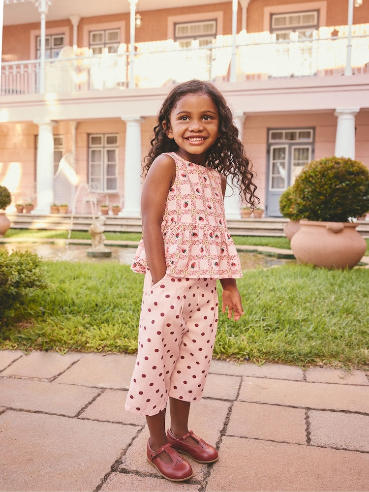 Cath Kidston Pink Strawberries Blouse And Trousers Set (3mths-8yrs)