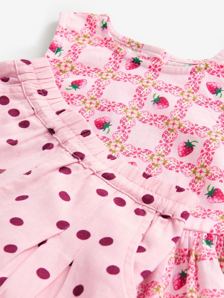 Cath Kidston Pink Strawberries Blouse And Trousers Set (3mths-8yrs)