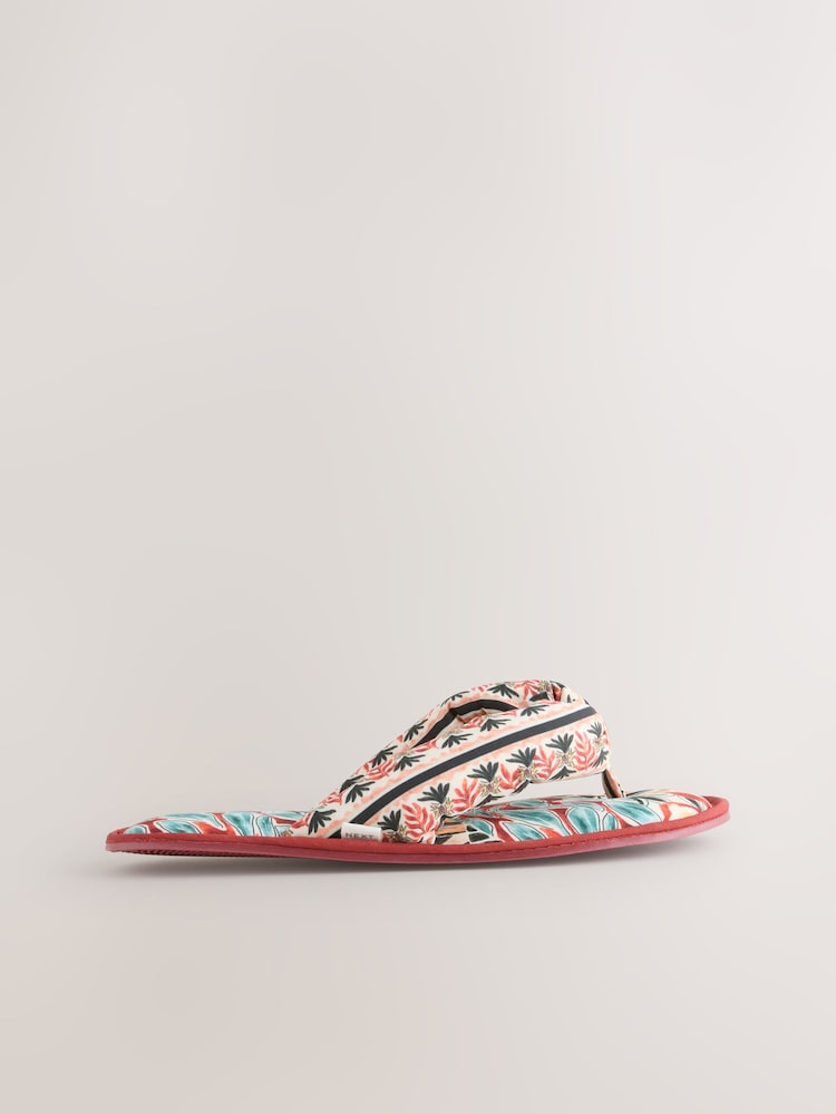 Image 41: Abstract Toe Thong Slippers - Image 5 of 7