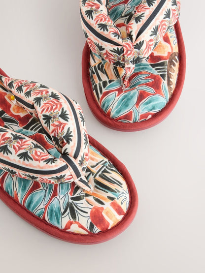 Image 42: Abstract Toe Thong Slippers - Image 6 of 7