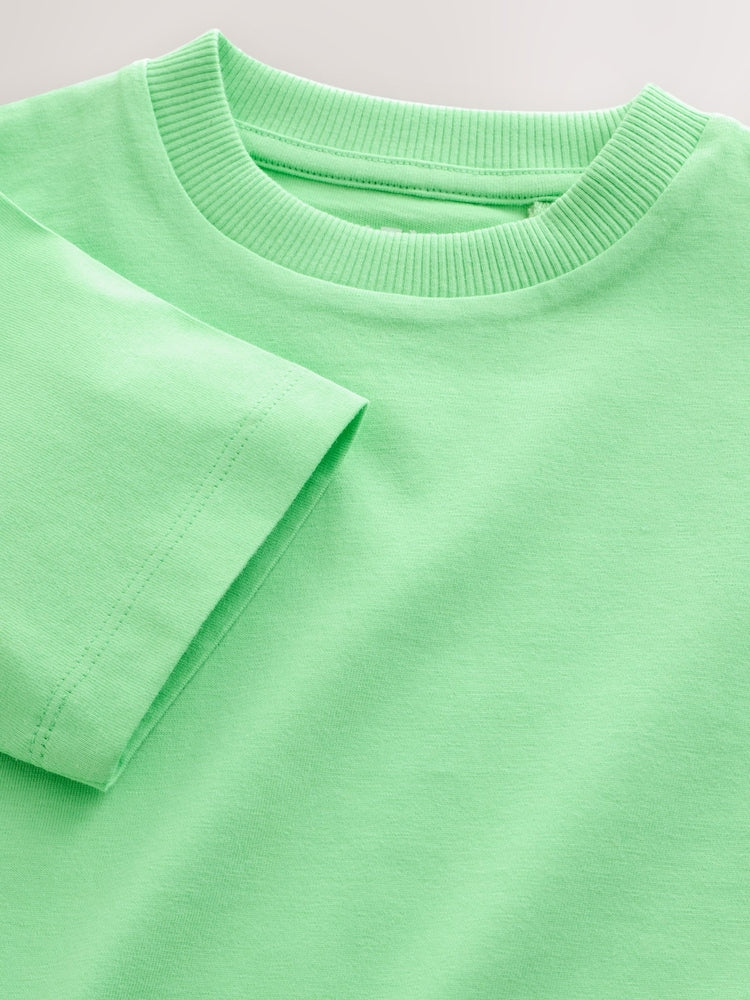 Bright Green Short Sleeve Plain T-Shirt (3mths-7yrs)
