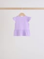 Multi Baby Short Sleeve Peplum T-Shirts 4 Pack (0mths-2yrs) - Size 50cm (First Size)