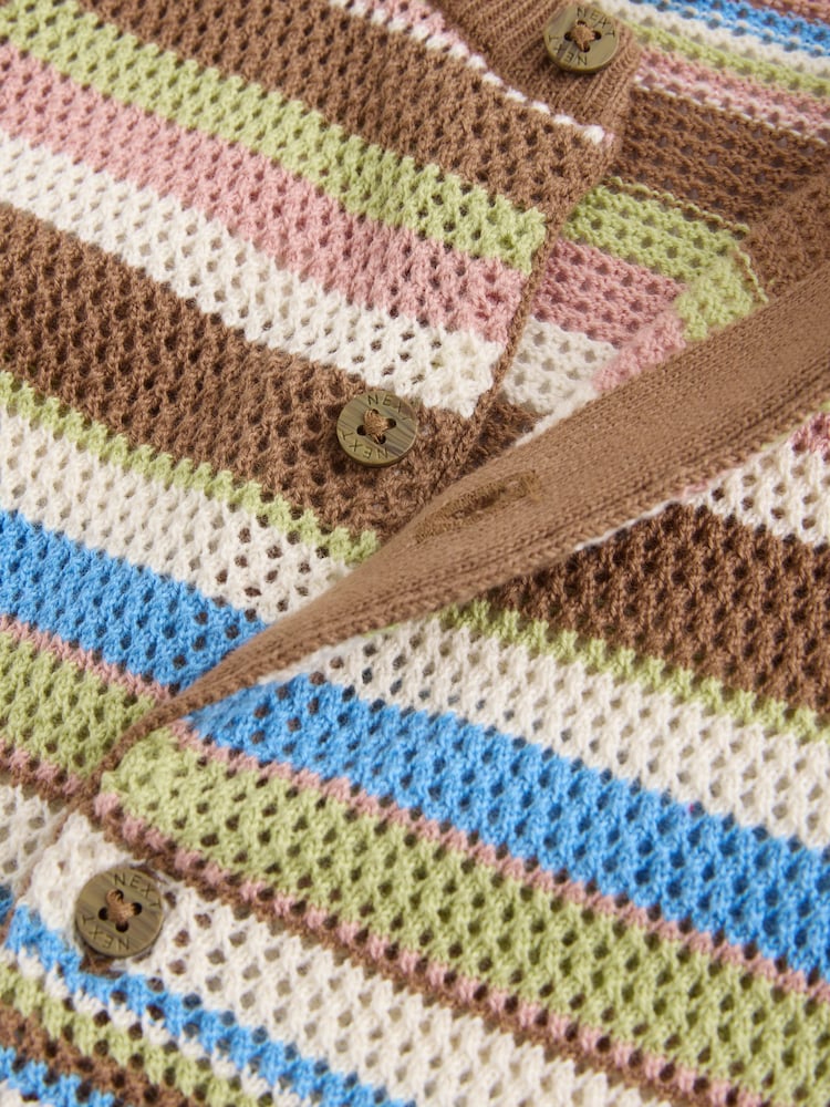 Brown Stripe Knitted Baby Romper (0mths-3yrs)