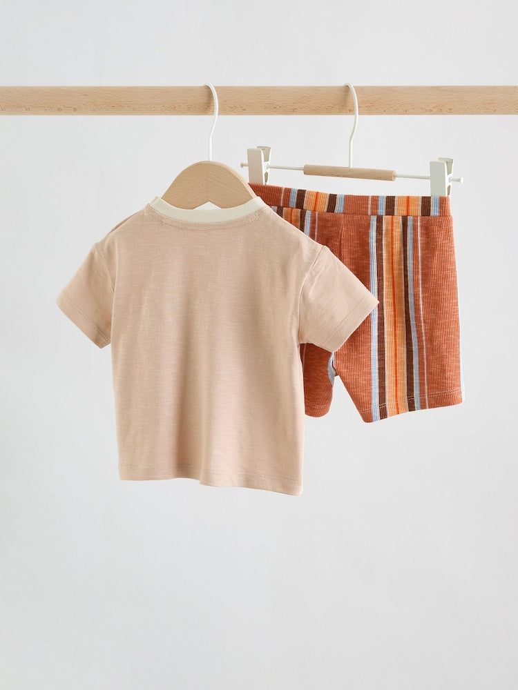 Orange Cars Top and Shorts Baby Set (0mths-2yrs)