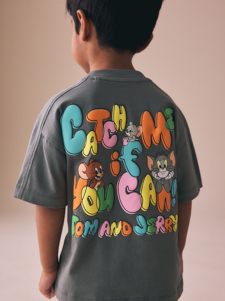 Charcoal Grey Tom and Jerry T-Shirt (3mths-8yrs)