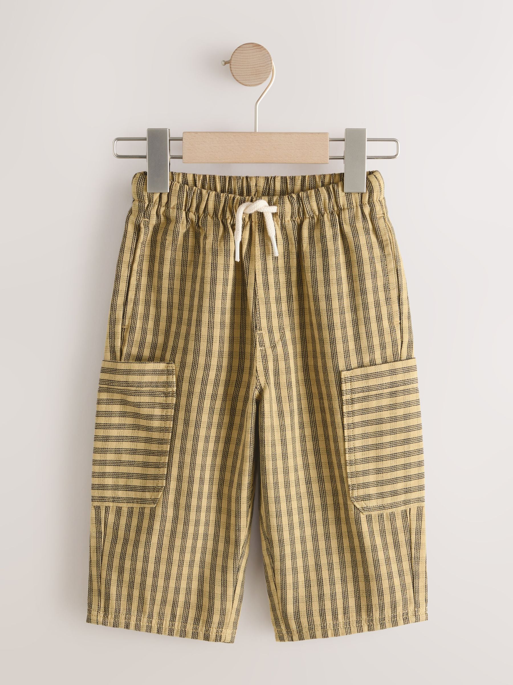 Yellow Print Side Pocket Wide Trousers (3mths-7yrs) - Size 3-6 Months (62-68cm)
