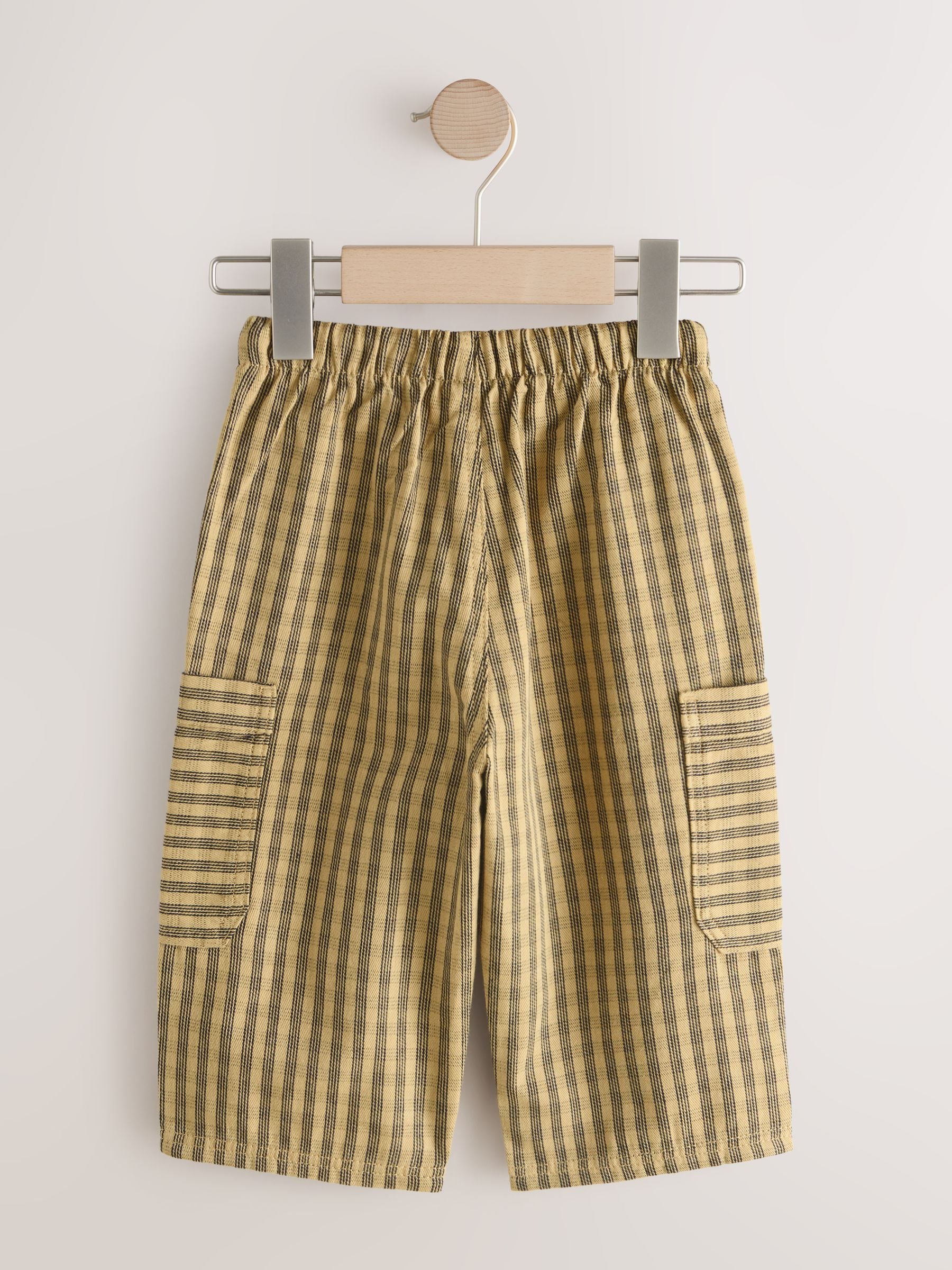 Yellow Print Side Pocket Wide Trousers (3mths-7yrs) - Size 3-6 Months (62-68cm)