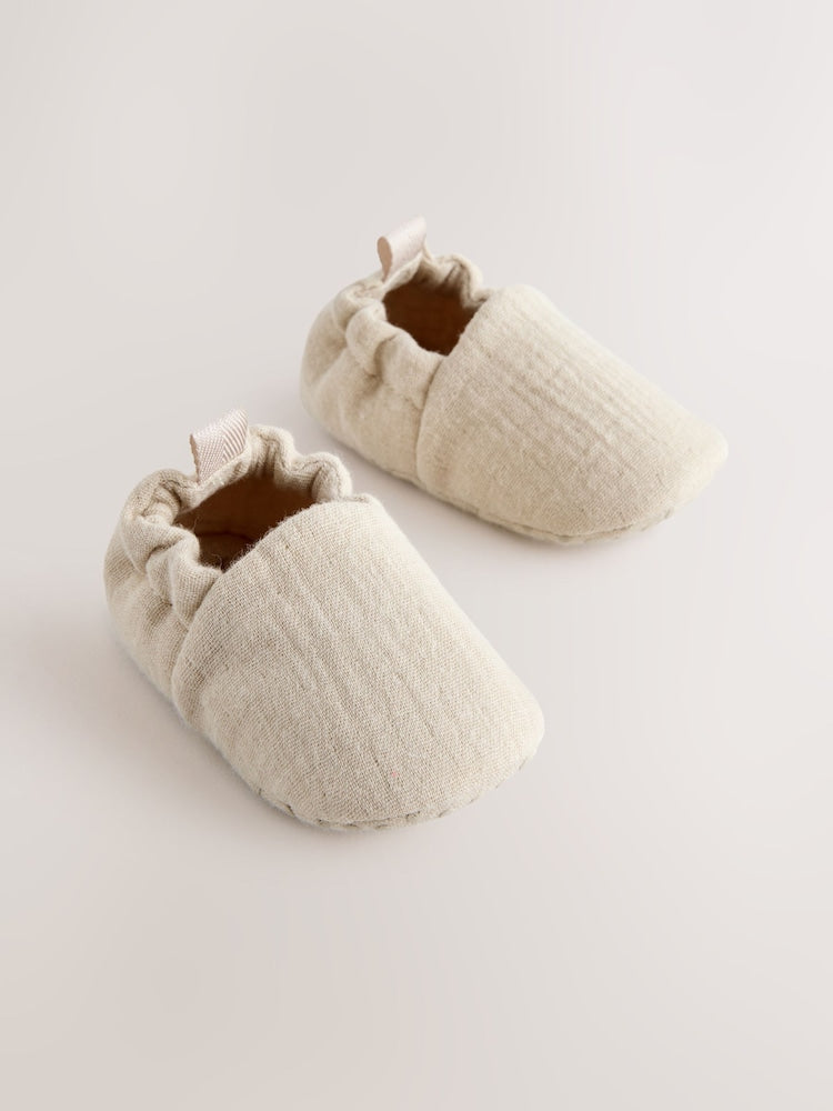 Neutral Slip-On Baby Shoes (0-18mths)