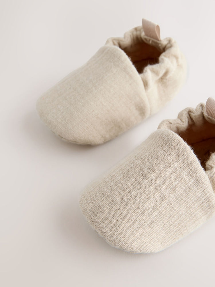 Neutral Slip-On Baby Shoes (0-18mths)