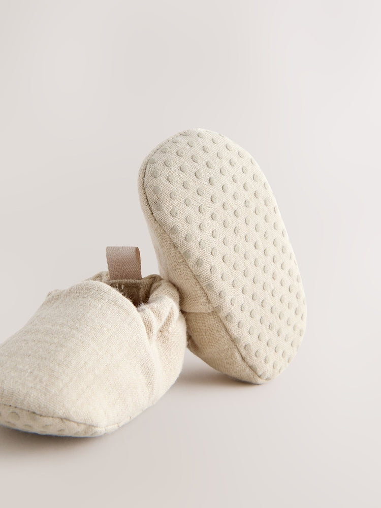 Neutral Slip-On Baby Shoes (0-18mths)