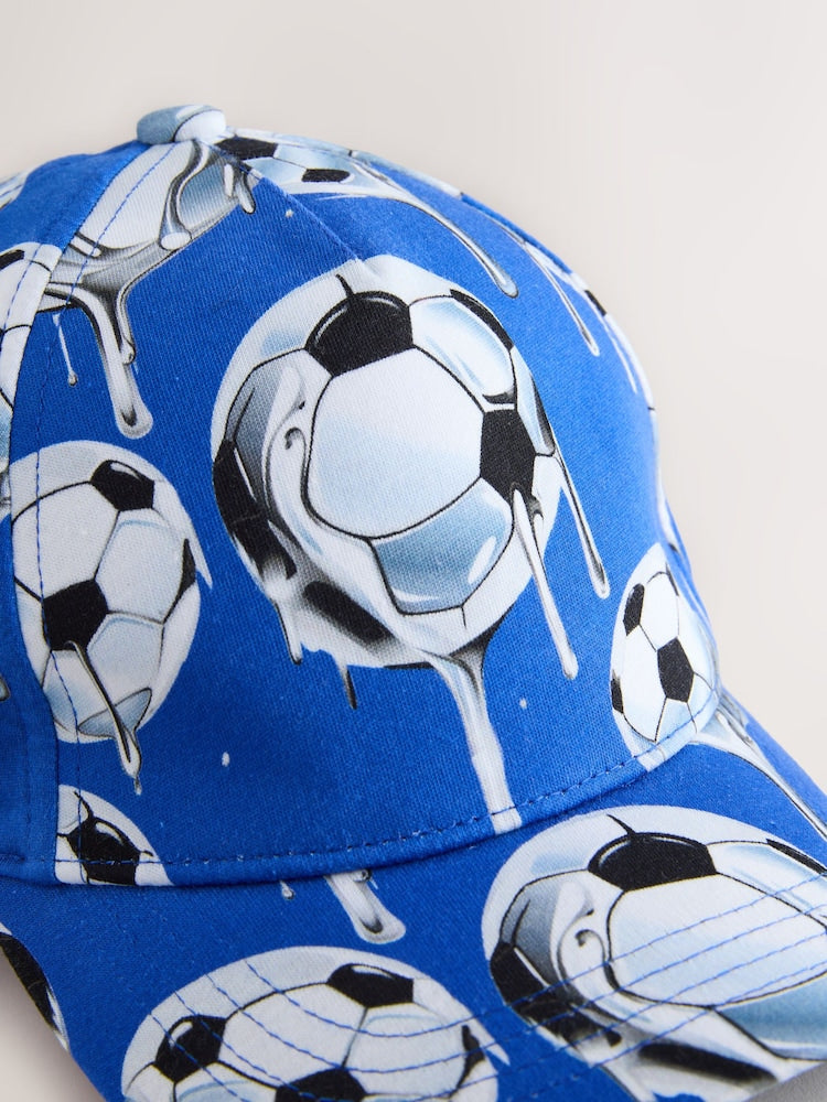 Blue Football Baseball Cap (3-16yrs)