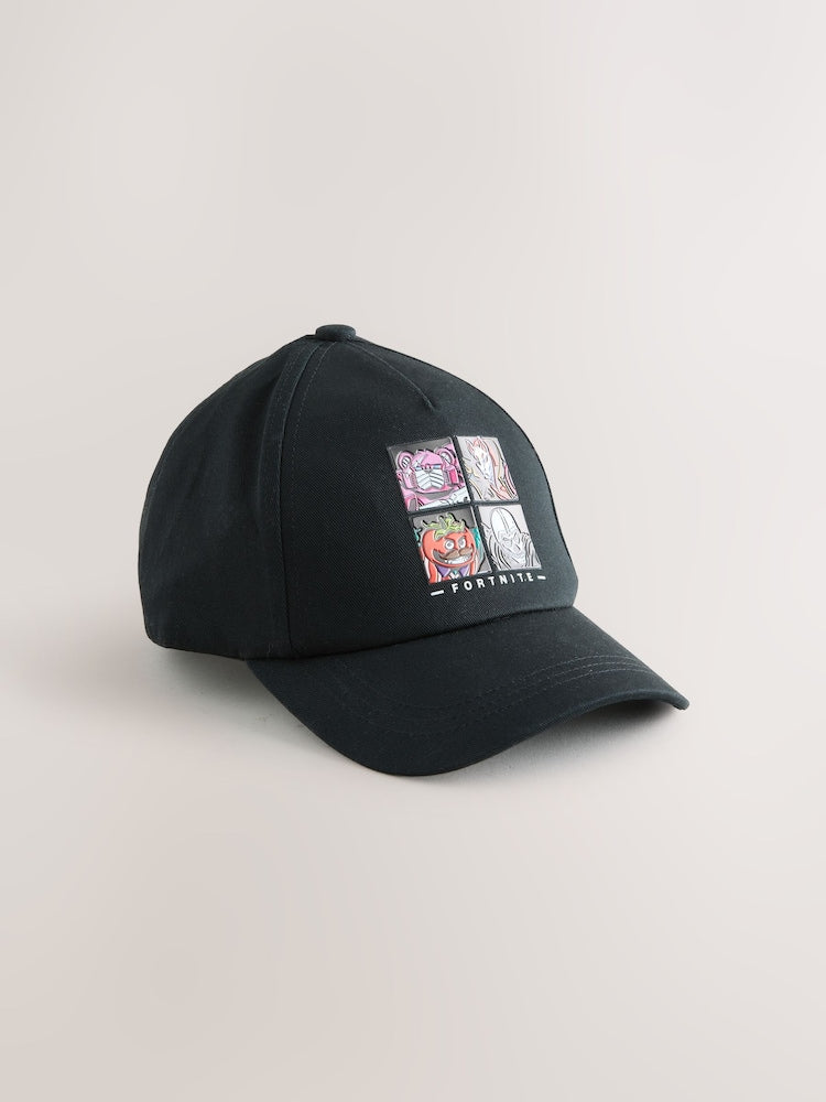 Black Fortnite Baseball Cap (3-16yrs)