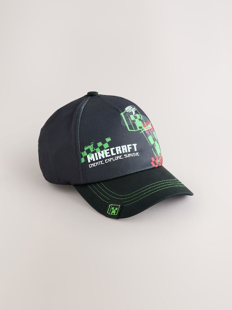 Black Minecraft Cotton Cap (5-13yrs)