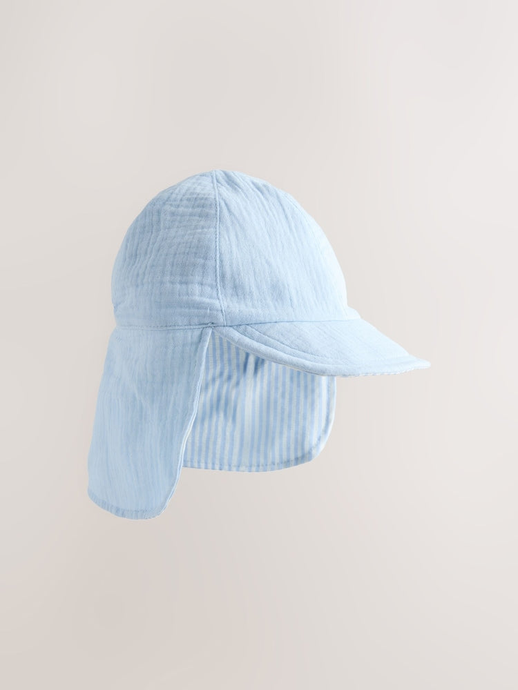 Blue/White Reversible Legionnaire Hat (3mths-10yrs)