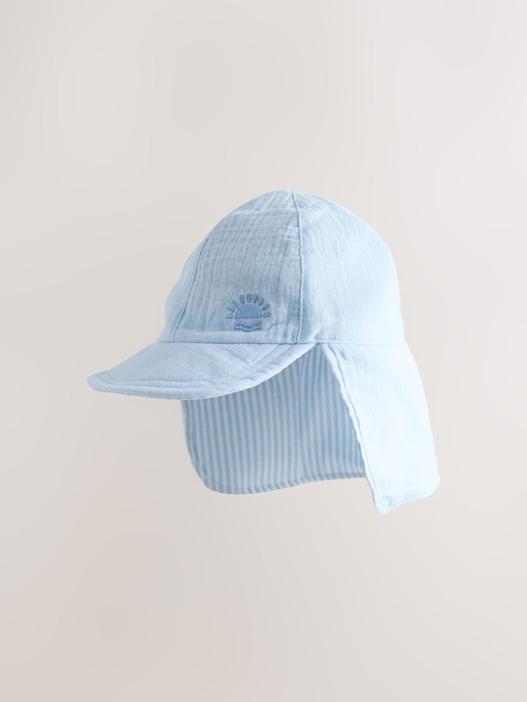 Blue/White Reversible Legionnaire Hat (3mths-10yrs)