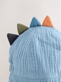 Blue Dino Spike Legionnaire Hat (3mths-6yrs) - Size 3-9 Months (62-74cm)