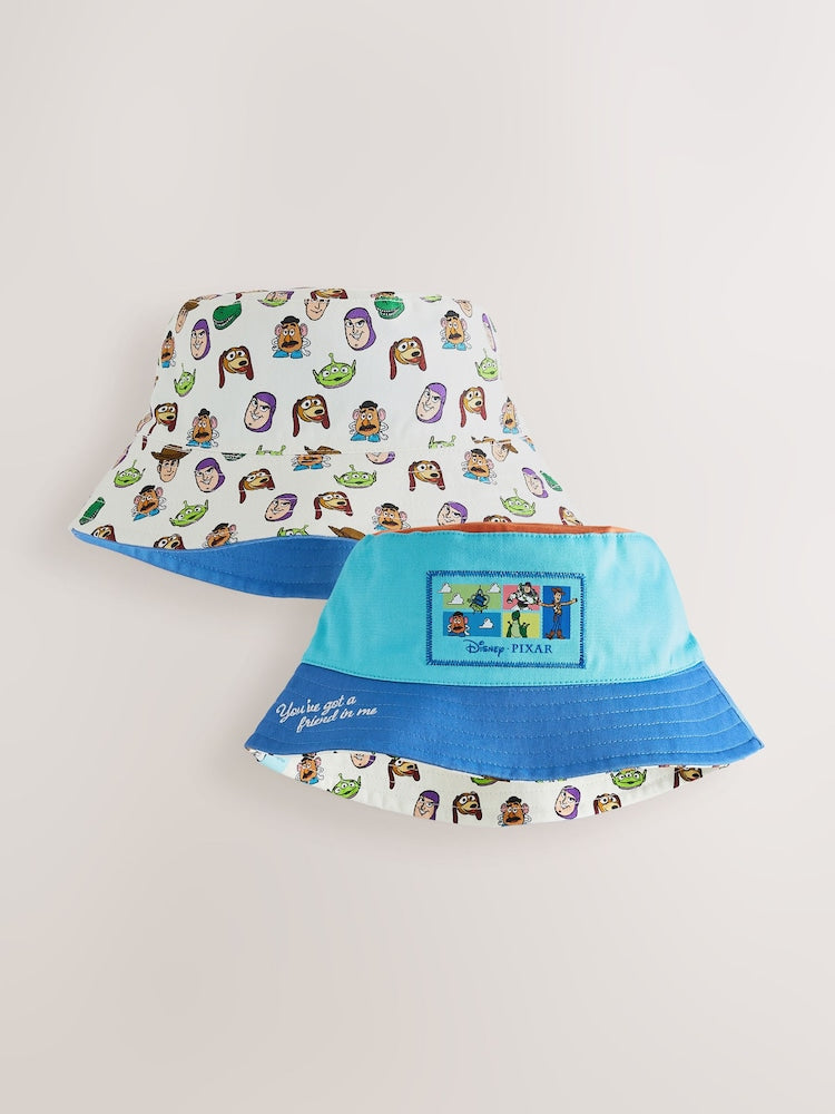 Blue/Orange Toy Story Reversible Bucket Hat (3mths-10yrs)