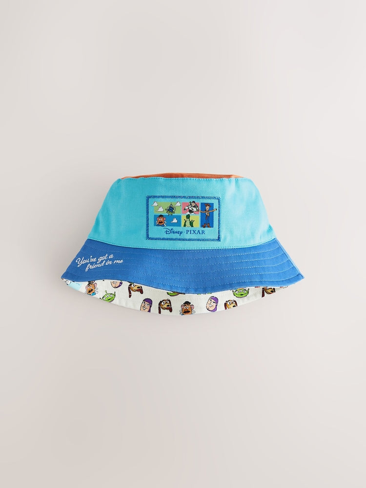 Blue/Orange Toy Story Reversible Bucket Hat (3mths-10yrs)
