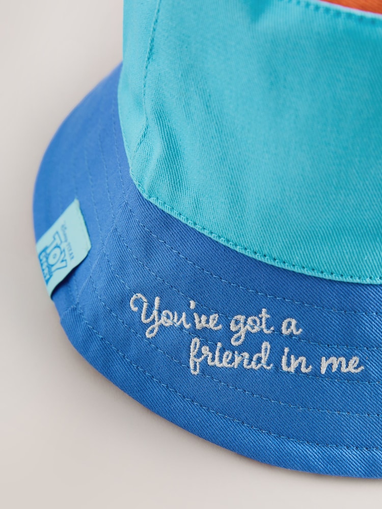 Blue/Orange Toy Story Reversible Bucket Hat (3mths-10yrs)