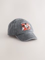 Washed Grey Denim Mikey Mouse Baseball Cap (3mths-10yrs) - Size 3-9 Months (62-74cm)