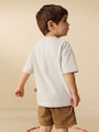 Cream Dinosaur Short Sleeve Interactive T-Shirt (3mths-7yrs) - Size 3-6 Months (62-68cm)