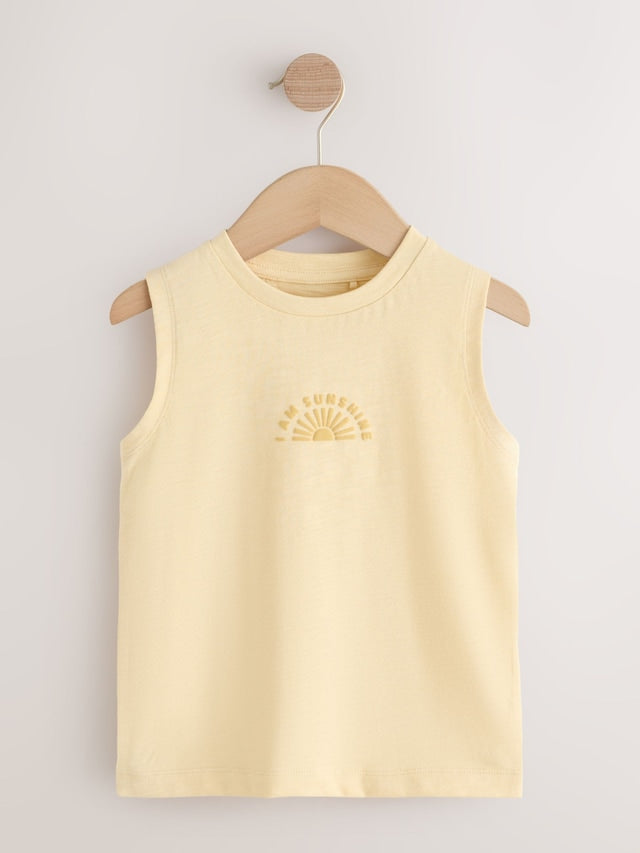 Multi Pastel Stripe Graphic Vests 3 Pack (3mths-7yrs) - Size 3-6 Months (62-68cm)