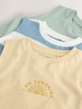 Multi Pastel Stripe Graphic Vests 3 Pack (3mths-7yrs) - Size 3-6 Months (62-68cm)