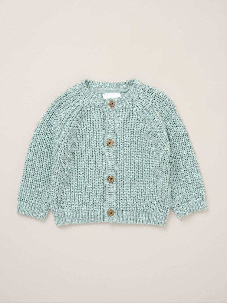 Rock-A-Bye Baby Boutique Blue Cardigan With Embroidery Back Detail