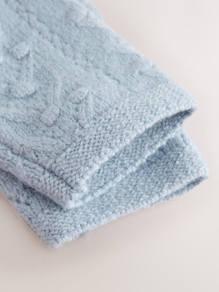 Blue Soft Touch Knitted Baby Cardigan (0mths-2yrs)