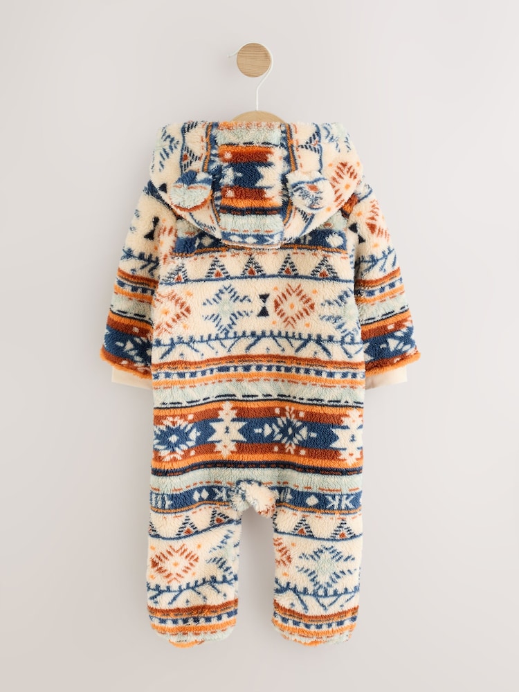 Fairisle Fleece Baby Pramsuit (0mths-2yrs)