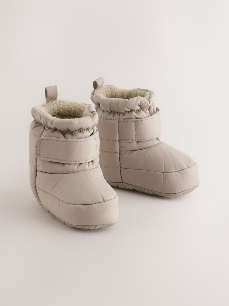 Neutral Touch Fastening Baby Snowboots (0-2mths) - Neutral / Up To 3 Months (50 - 62cm)