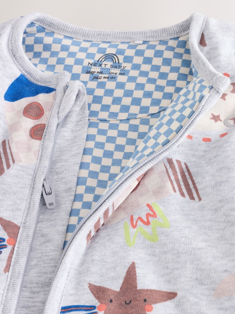 Grey Rockets 2.5 Tog Removable Sleeve Baby Sleep Bag