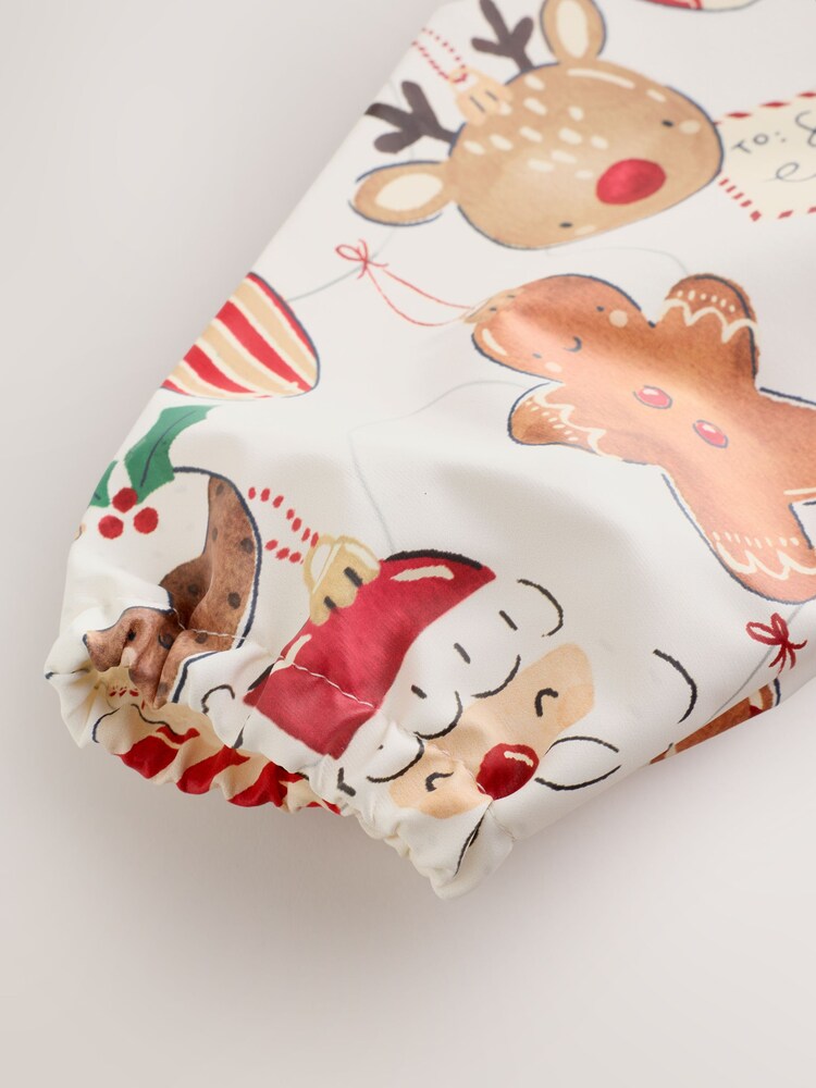 Christmas Character Bauble Weaning And Feeding Sleeved Bib