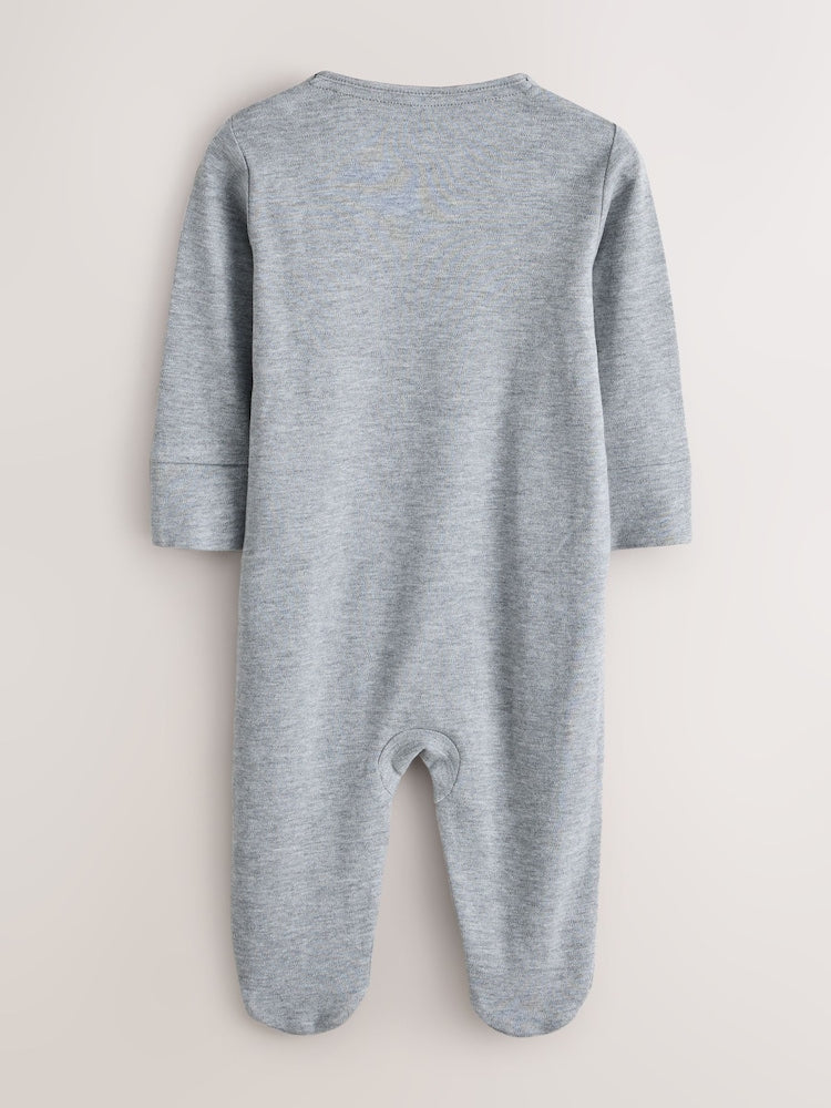 Baker by Ted Baker Blue 5 Piece Sleepsuit, Bodysuit, Hat and Bib Set