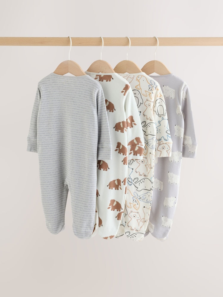 Grey Winter Animals
