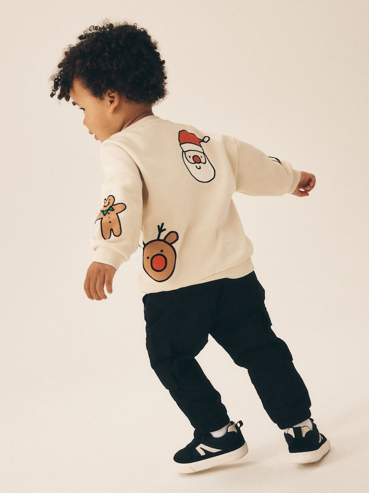 Ecru Christmas Crew Neck Sweat