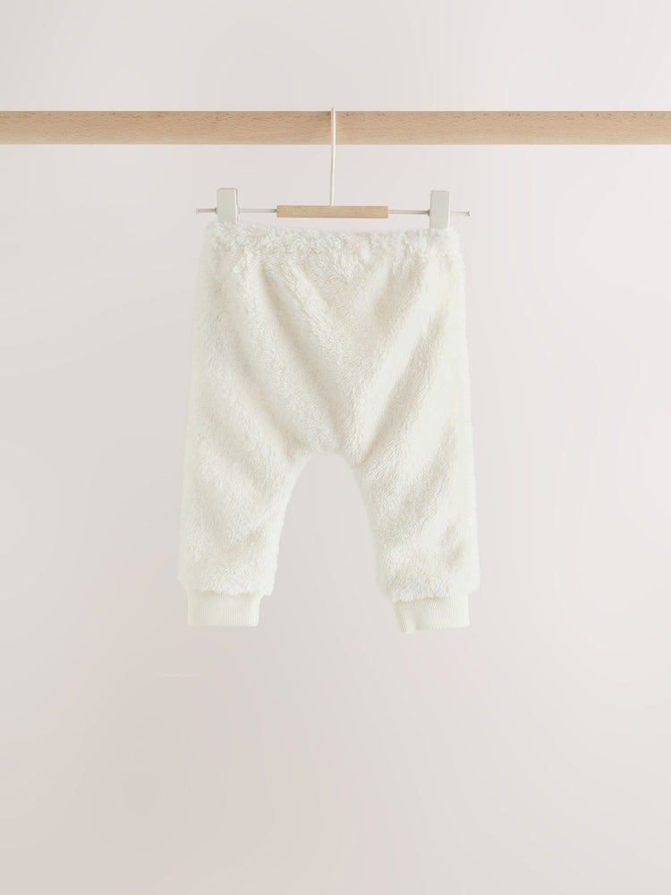 Cream Fleece Hooded Top and Joggers Baby Set (0mths-2yrs)