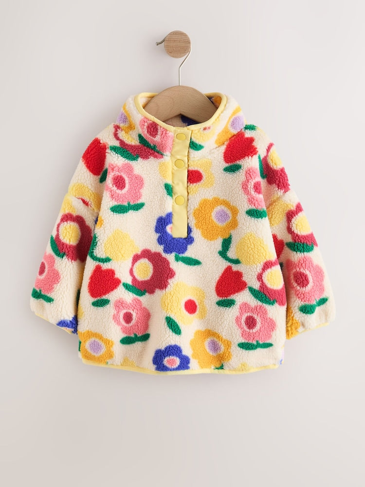 Yellow Flower Half Zip Fleece (3mths-7yrs) - 12-18 Months (80-86cm)