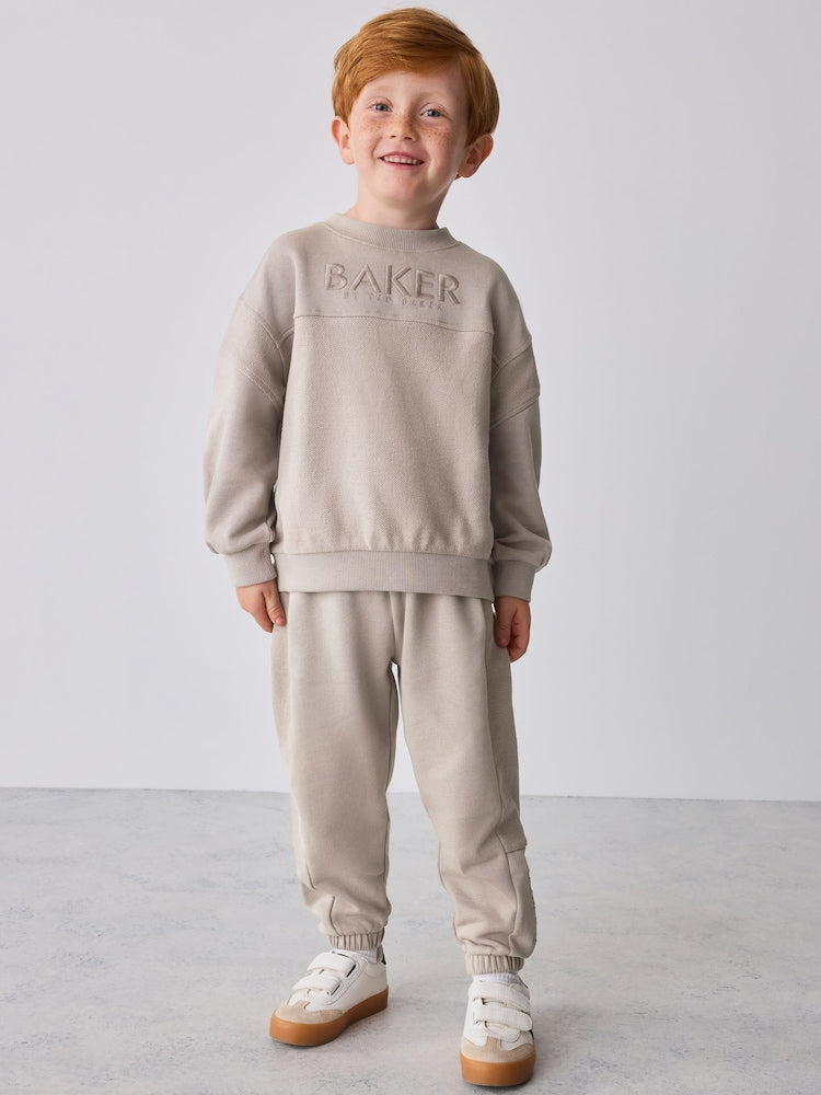 Baker by Ted Baker Stone Textured Sweatshirt and Joggers Set
