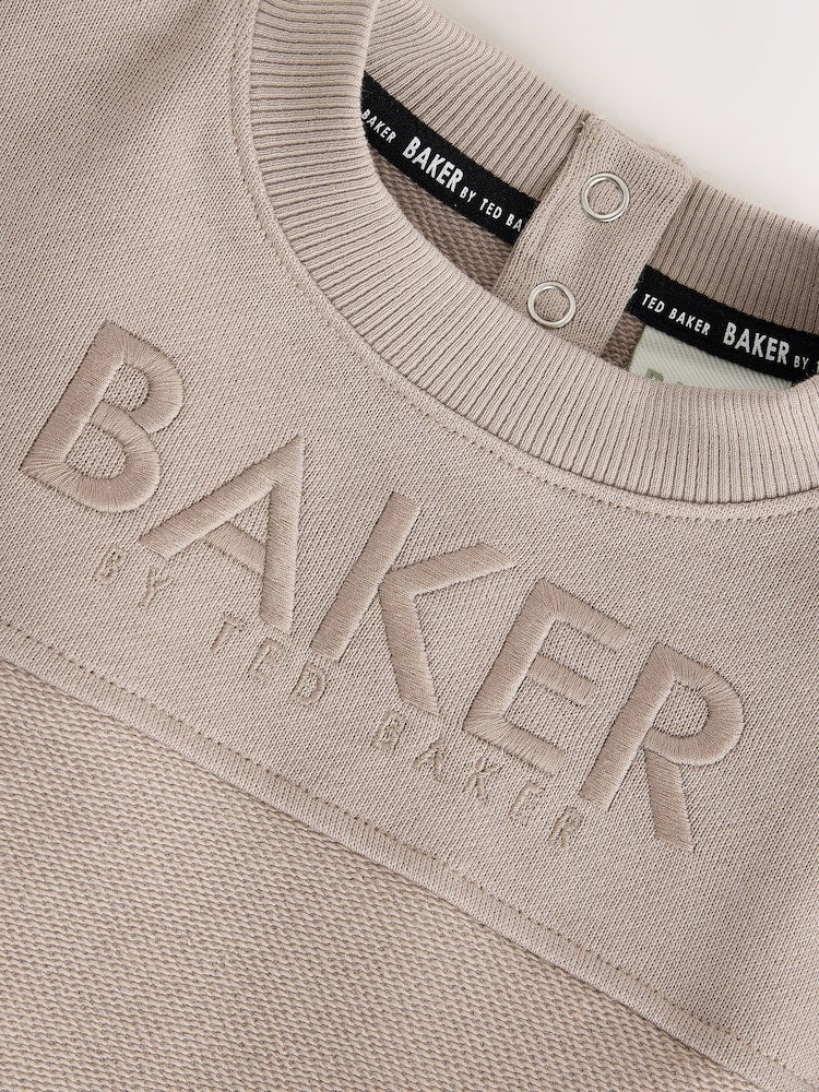 Baker by Ted Baker Stone Textured Sweatshirt and Joggers Set