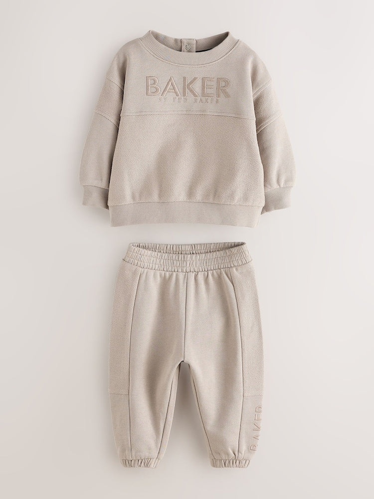 Baker by Ted Baker Stone Textured Sweatshirt and Joggers Set