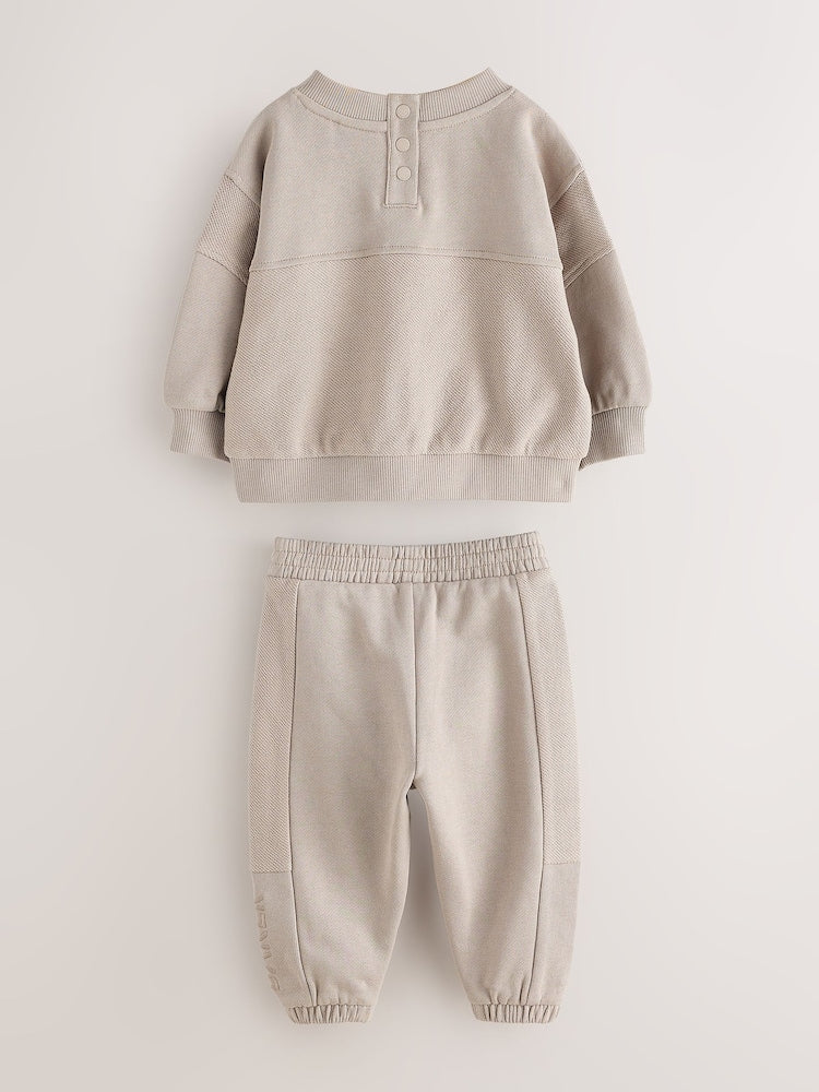 Baker by Ted Baker Stone Textured Sweatshirt and Joggers Set