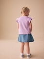 Mid Blue Denim Button Detail Skirt (3mths-7yrs) - Size 3-6 Months (62-68cm)