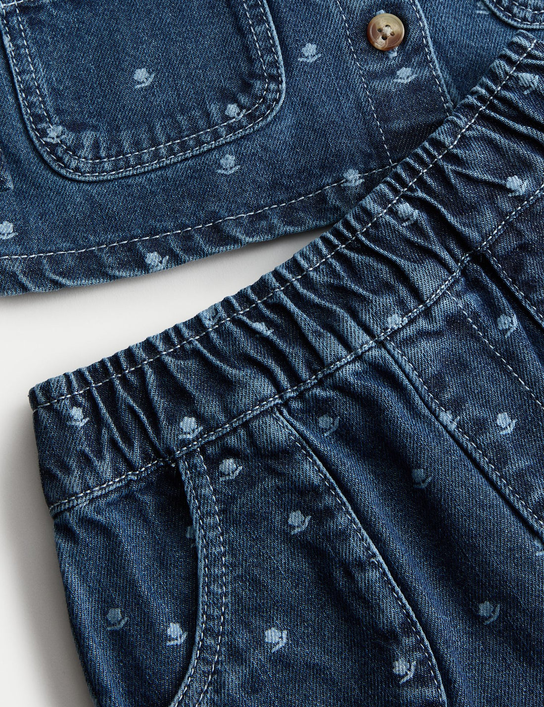2pc Pure Cotton Denim Outfit (0-6 Yrs)