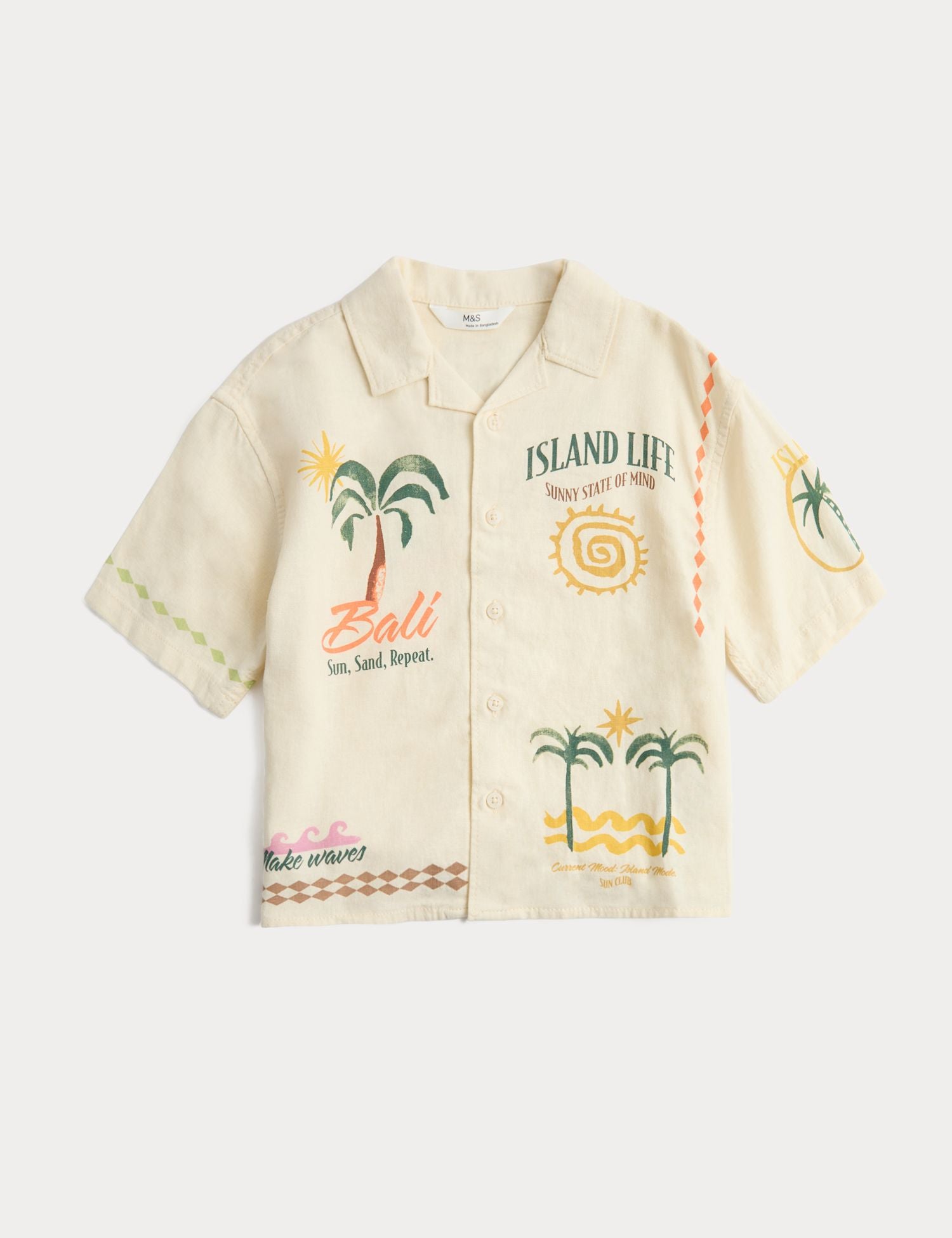 Linen Blend Print Shirt (2-8 Yrs) - MULTI / 2-3 Years
