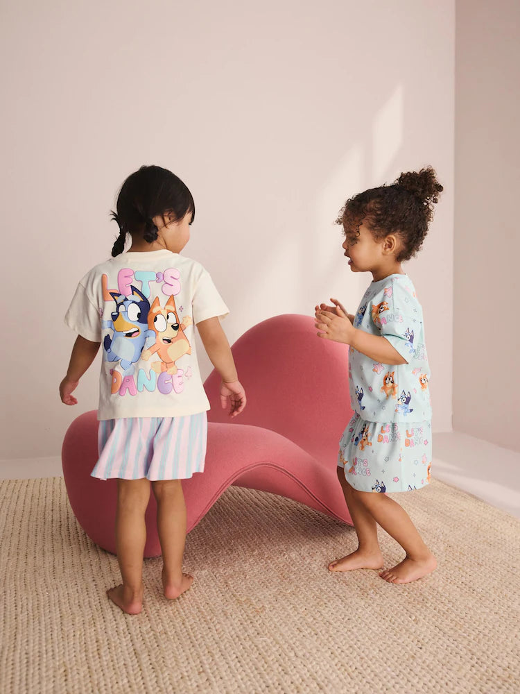 Ecru Bluey Short Pyjamas 2 Pack